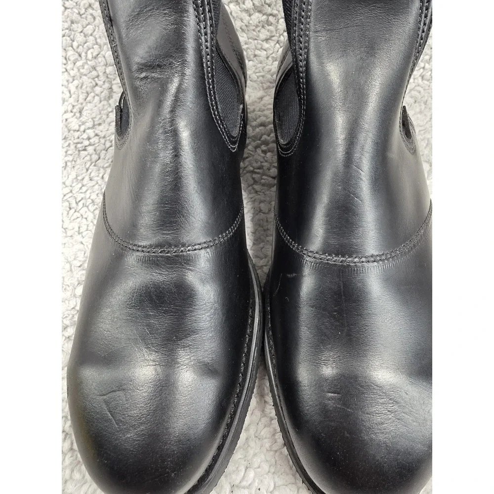 1982 WEINBRENNER Black Leather Safety Toe BILTRITE Sole Chelsea Boots Men's 7 EE